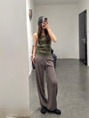 SWAYING 25 Fall/Winter Collection: Striped Wool Vest SW-SW25AW1T02C4S4-ZH Purple Gray (SW25AW1T02C1S2)